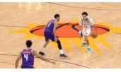 沉着冷静！库兹马关键时刻顶着杜兰特 底角打进倒地3+1